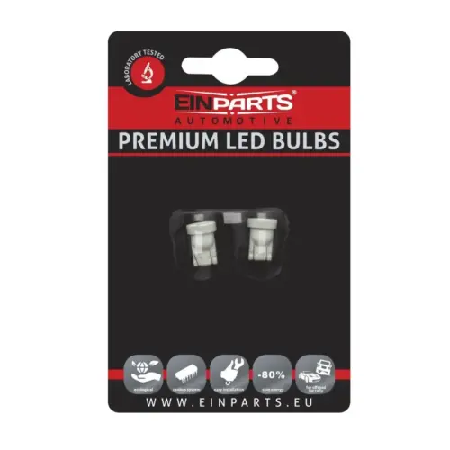 Einparts LED žarnice W5W 6000 K 5x SMD 2835, par