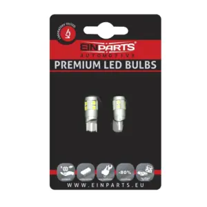 Einparts LED žarnice W5W CANbus 6000 K 9x SMD 3030, par