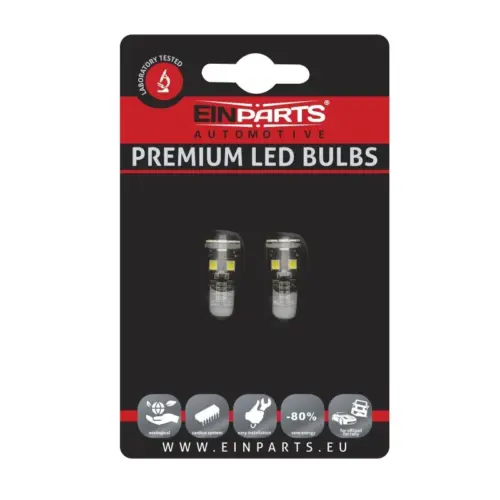 Einparts LED žarnice W5W CANbus 6000 K 13x SMD 2835, par