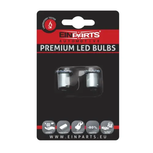 Einparts LED žarnice P21W 6000 K 18x SMD 4014, par