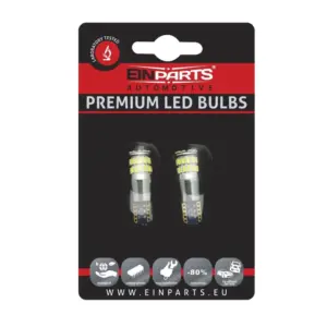 Einparts LED žarnice W5W CANbus 6000 K 38x SMD 3014, par