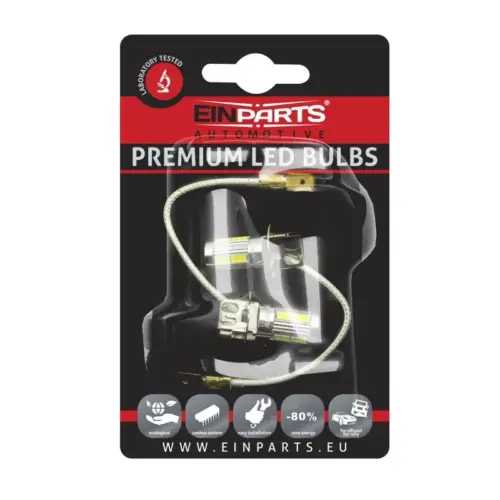 Einparts LED žarnice H3 6000 K 9x SMD 5630, par
