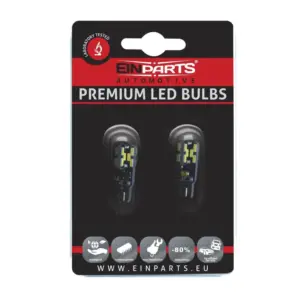 Einparts LED žarnice W5W 12/24 V CANbus 6000 K 24× SMD 4014, par