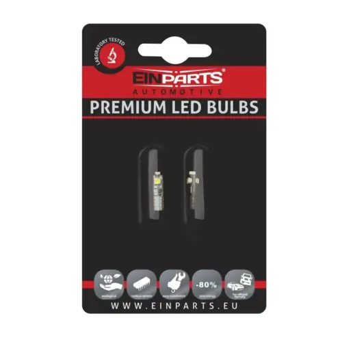 Einparts LED žarnice T5 6000 K 3× SMD 3528, par