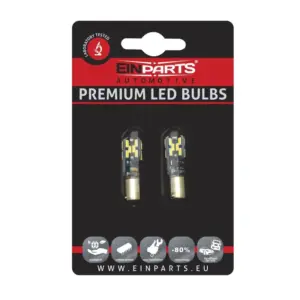 Einparts LED žarnice T4W CANbus 6000 K 24× SMD 4014, par