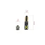 Einparts LED žarnice T4W CANbus 6000 K 24× SMD 4014, par