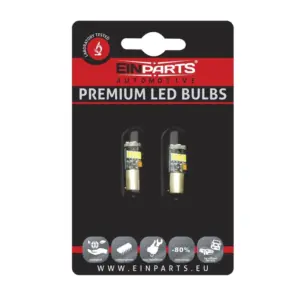 Einparts LED žarnice T4W CANbus 6000 K 15× SMD 4014, par