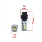 Einparts LED žarnice P27W CANbus 6000 K 66× SMD 2016, par