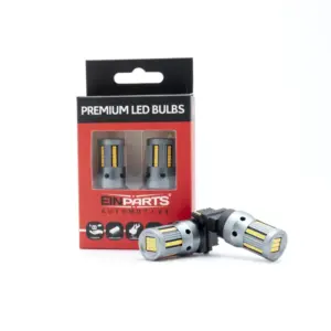 Einparts LED žarnice P27W CANbus oranžna 1800 K 66× SMD 2016, par