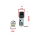 Einparts LED žarnice W21W CANbus oranžna 1800 K 66× SMD 2016, par