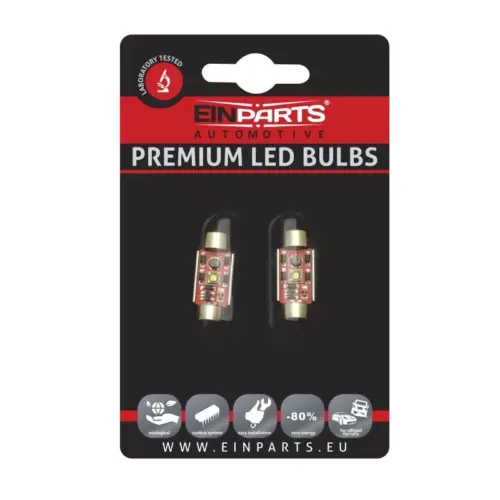 Einparts LED sofitne žarnice C5W CANbus 6000 K 1× CREE XB-D, par