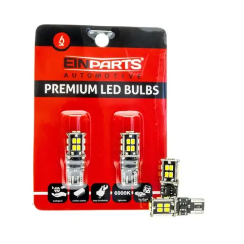Einparts LED žarnice W5W CANbus 6000 K 14× SMD 3020, par