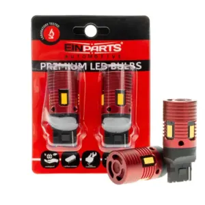 Einparts LED žarnice W21W CANbus oranžna 1700–1800 K 4× SMD 3570, par