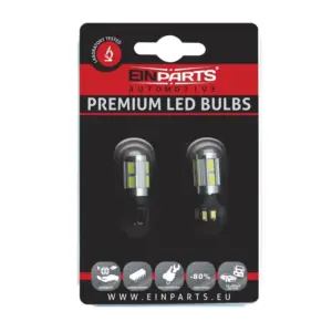 Einparts LED žarnice PW24W 6000 K 10× CREE XT-E, par