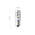 Einparts LED žarnice P21W 6000 K 10× CREE XT-E, par