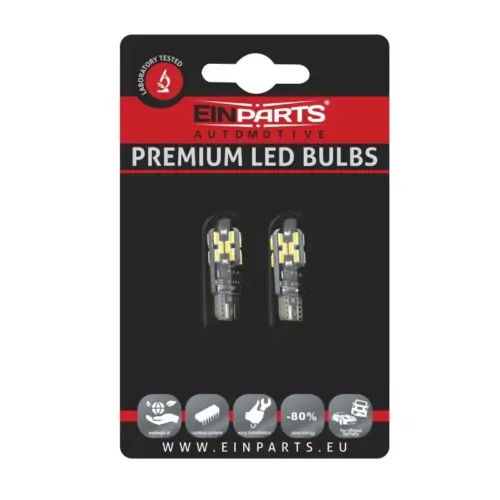 Einparts LED žarnice W5W CANbus toplo bela 3000 K 24× SMD 4014, par