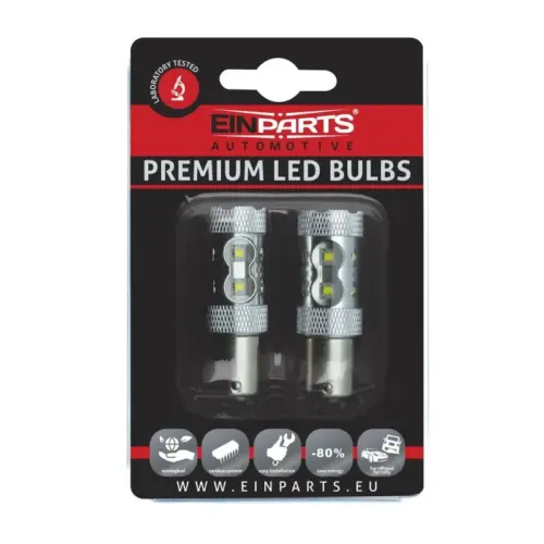 Einparts LED žarnica P21/5W 6000 K 10× CREE XT-E, 1 kos