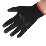 Einparts delovne rokavice z lateksnim premazom, velikost XL/10, črne, EN 388, par