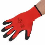 Einparts delovne rokavice z lateksnim premazom, velikost XL/10, rdeče, EN 388, par