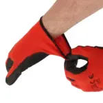 Einparts delovne rokavice z lateksnim premazom, velikost XL/10, rdeče, EN 388, par