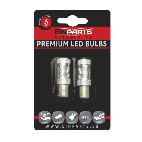 Einparts LED žarnice oranžna 1800 K 10× CREE XB-D, par