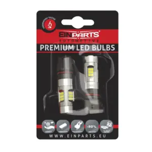 Einparts LED žarnice 6000 K 27× SMD 3030, par