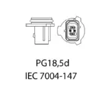 Einparts LED žarnice 6000 K 27× SMD 3030, par