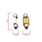 Einparts LED sofitne žarnice 12/24 V CANbus 12× SMD 4014, par