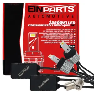 Einparts LED žarnice 2v1 DRL + smernik CANbus 6000 K, par