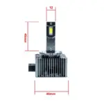 Einparts LED žarnice D-Series 12/24 V 6000 K 45 W 5000 lm CANbus, par