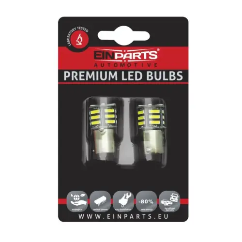 Einparts LED žarnice 6000 K 21× SMD 7020, par