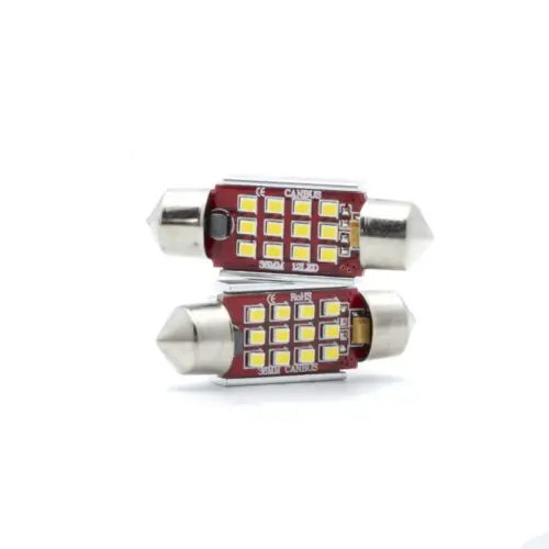Einparts LED sofitne žarnice C5W 12/24 V CANbus 6000 K 12× SMD 2016, par