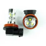Einparts LED žarnice 6000 K 9× CREE XB-D, par
