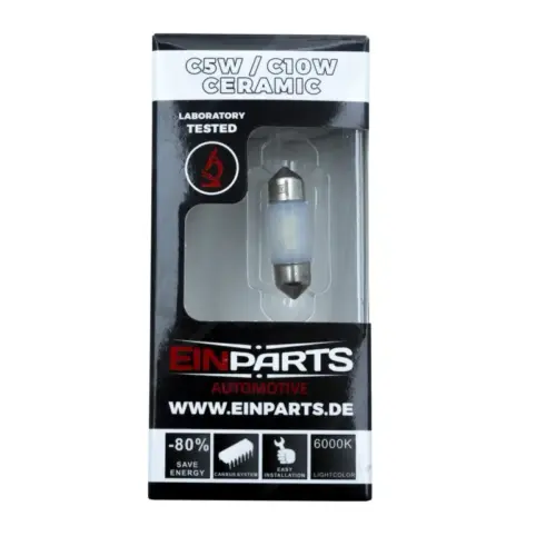 Einparts LED sofitna žarnica C10W CANbus 6000 K 6× SMD 2835, 1 kos