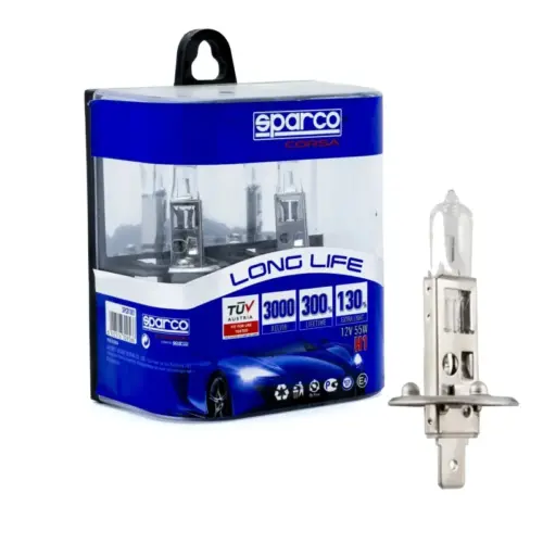 Sparco halogenske žarnice H1 12 V 55 W 3000 K, par