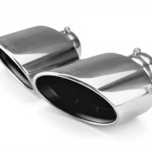 Bull-X izpušni nastavki Typ 23, ovalni, PVD-polirani, 170 × 112 × 200 mm, 2 × 76 mm