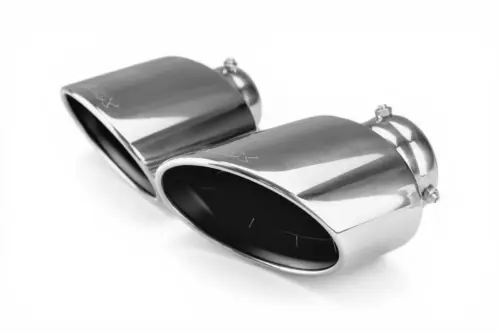 Bull-X izpušni nastavki Typ 23, ovalni, PVD-polirani, 170 × 112 × 200 mm, 2 × 76 mm