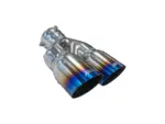 Bull-X izpušni nastavki Y-Style tip 17, ravni ostri, titan 2x76 mm