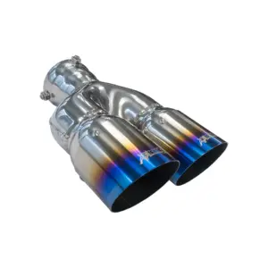 Bull-X izpušni nastavki Y-Style tip 17, ravni ostri, titan 2x76 mm