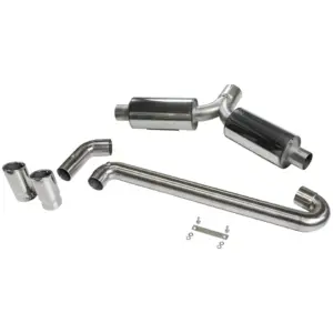 Bull-X izpušni sistem 3" Y-Style ECE, zadnji dušilec za platformo 1K 2.0 T(F)SI FWD