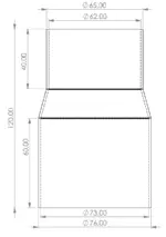 HG Motorsport del izpušnega sistema 76–65 mm za VAG02, Golf 7/SEAT Leon 2.0 T(F)SI